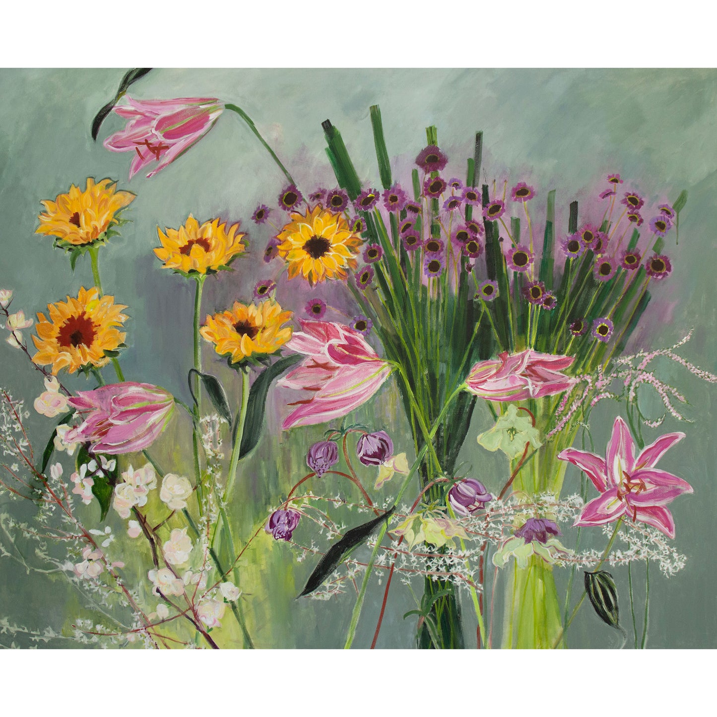 ANew Development of Flowers Painting and Archival Giclee Prints