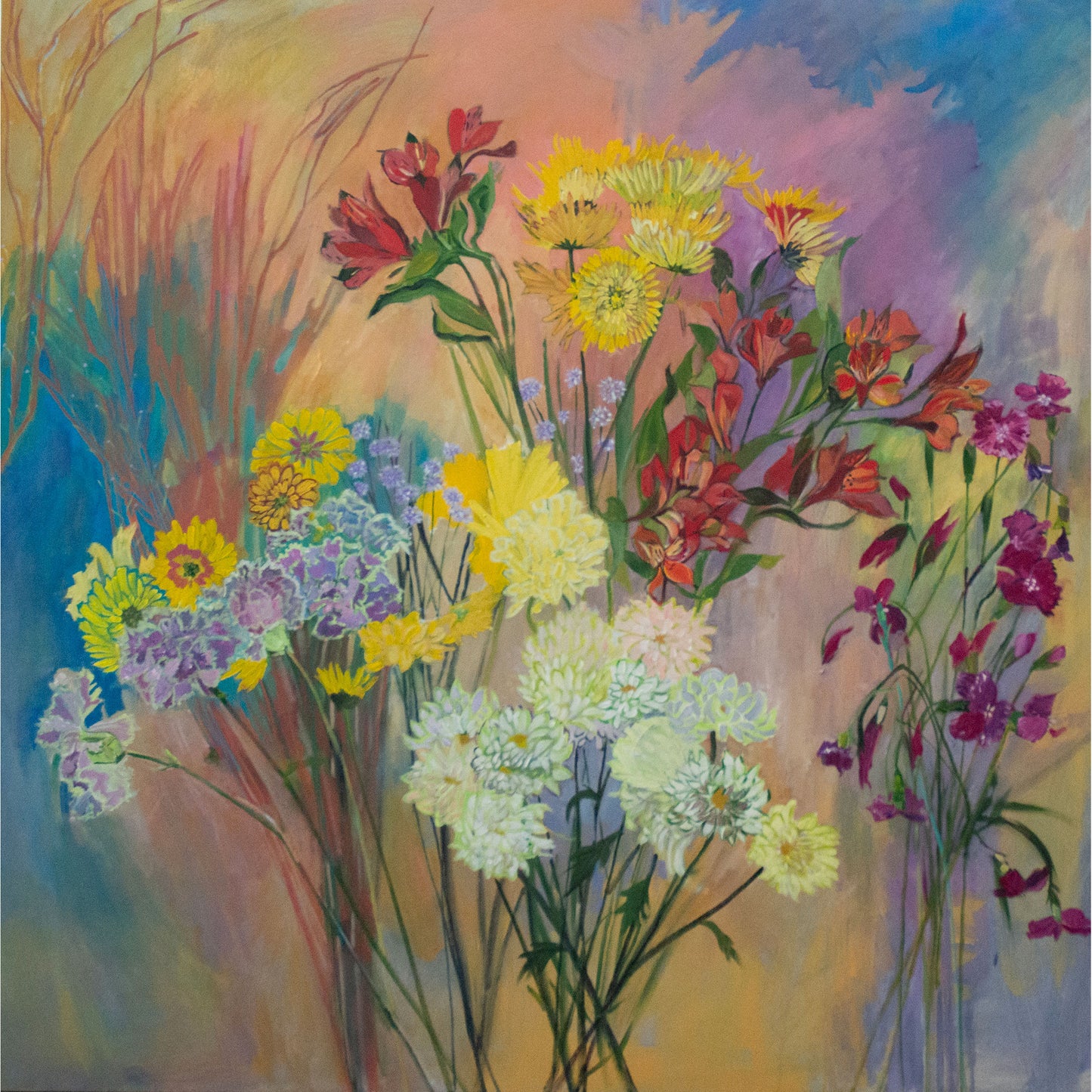 Flower Echoes on a Rainbow by ila Bacon