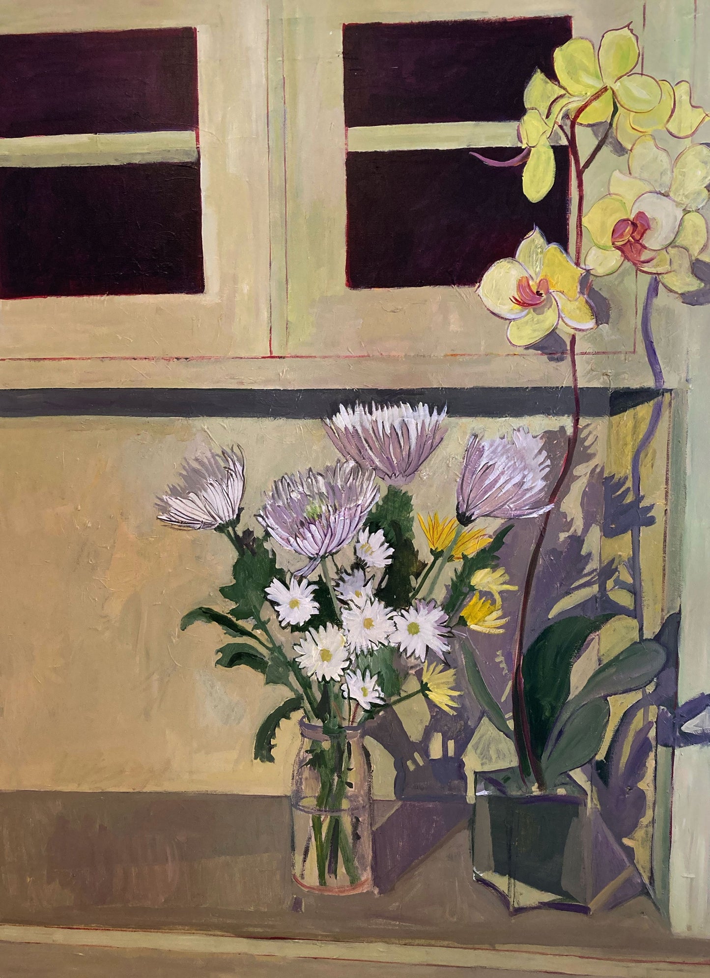 C-LB370 COVID Cabinet 2 03-2021 30x40 Acrylic Painting by Lila Bacon