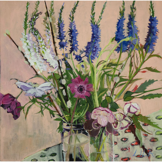 Spring Poppies Anemones and Veronica Painting and Archival Prints