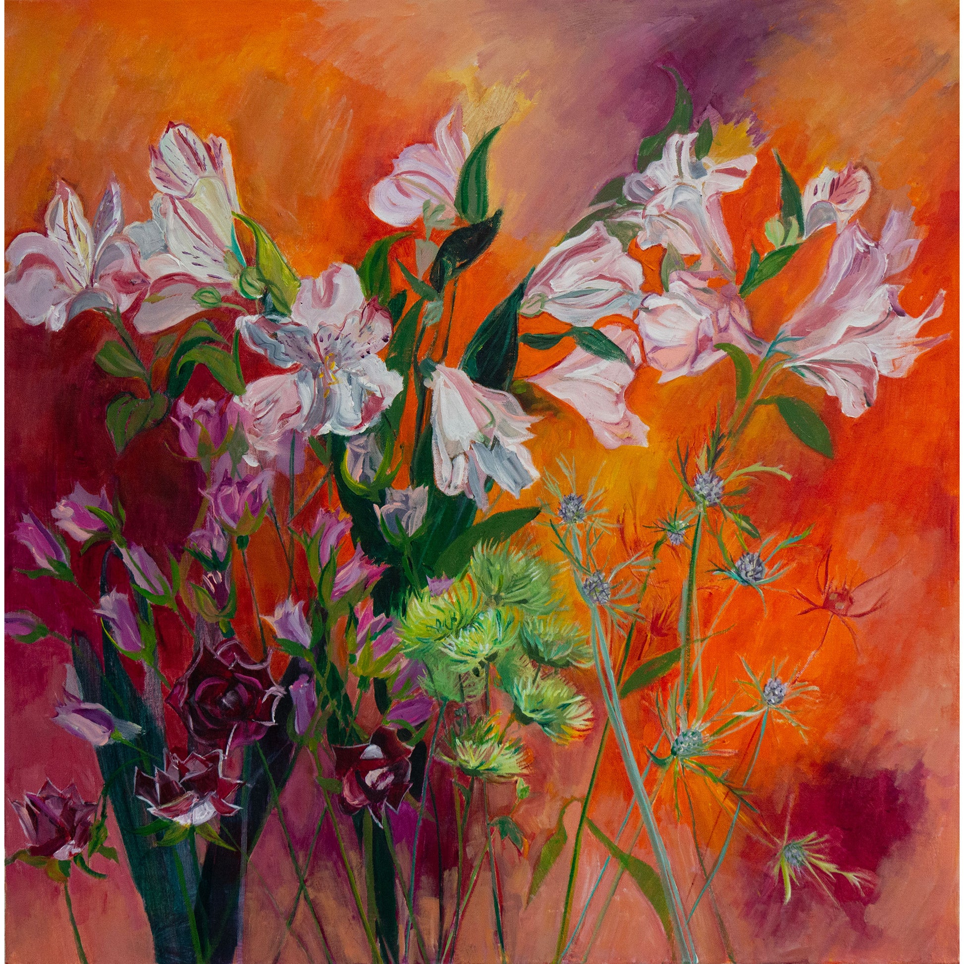 Flowers in a Rainbow by Lila Bacon