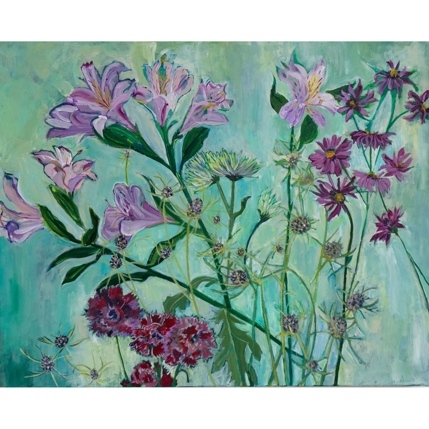 Alstromeria and Others Painting and Archival Giclee Prints