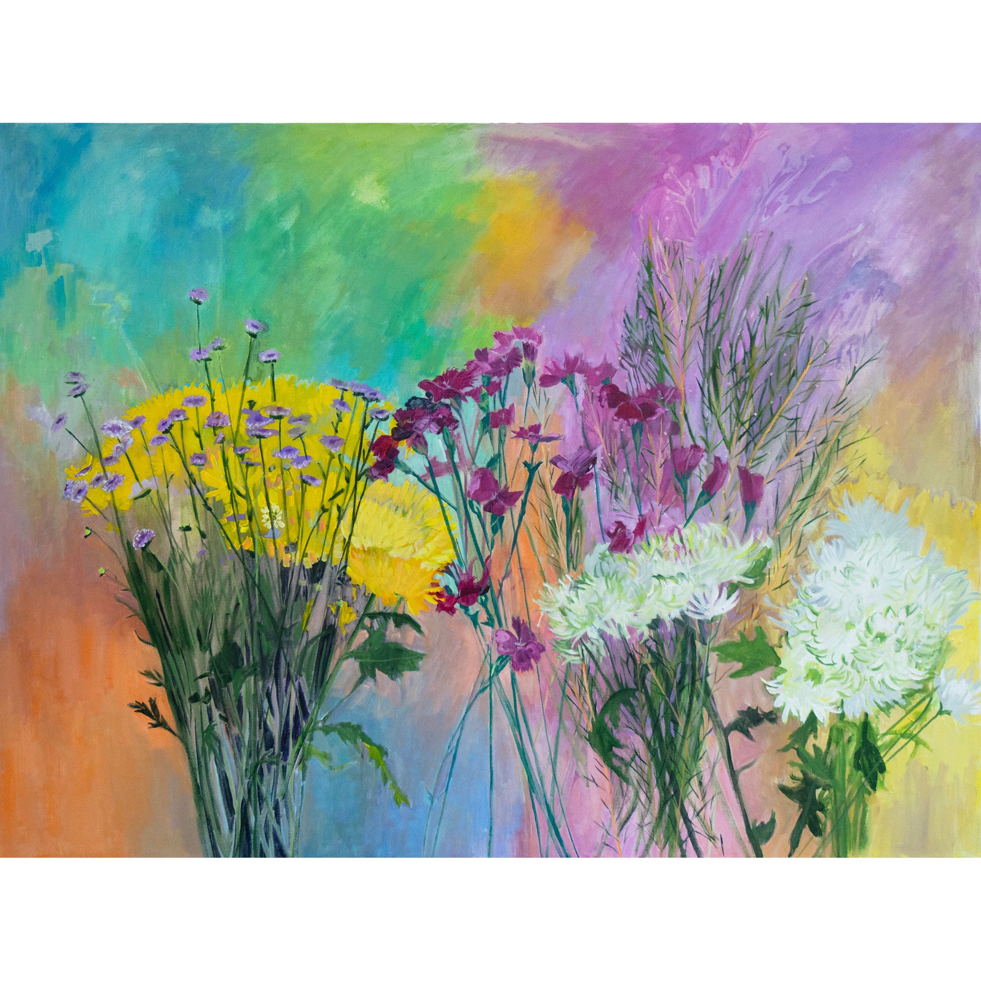 Rainbow Flower Echoes #1 by Lila Bacon